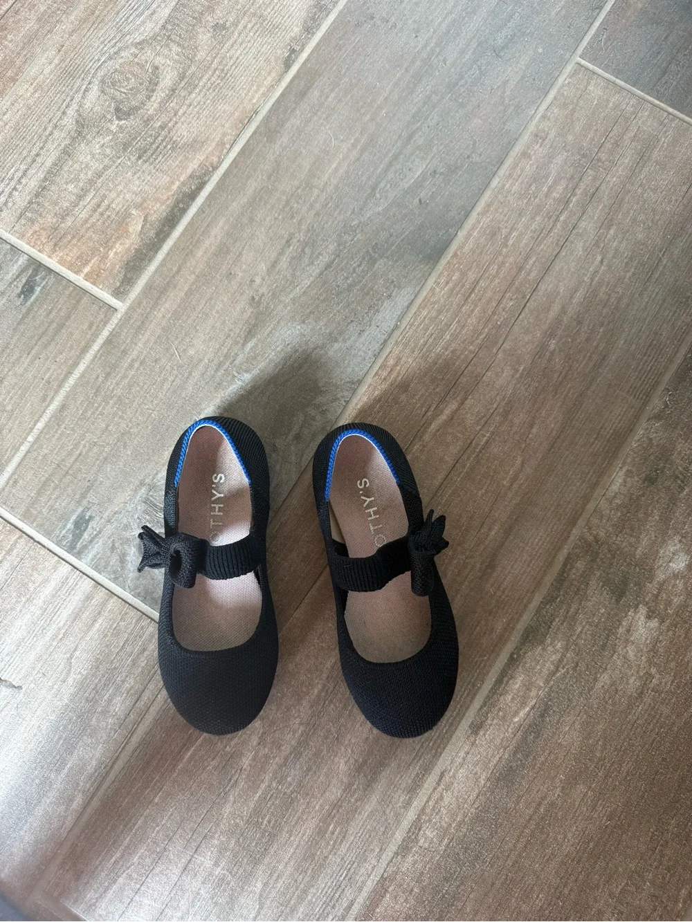 Rothy’s Black Mary Jane Shoes with Bow 10C